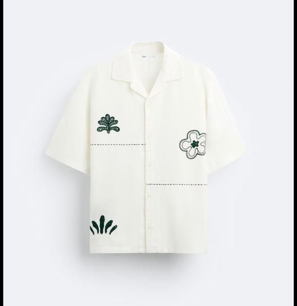 Shirt with brush paint